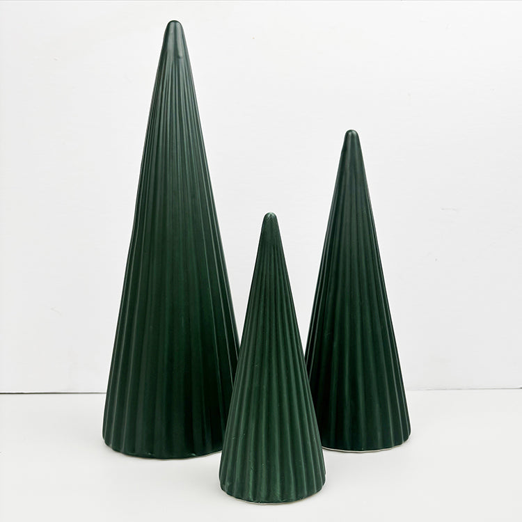 photoframesandart Green Ceramic Trees | Set of Three