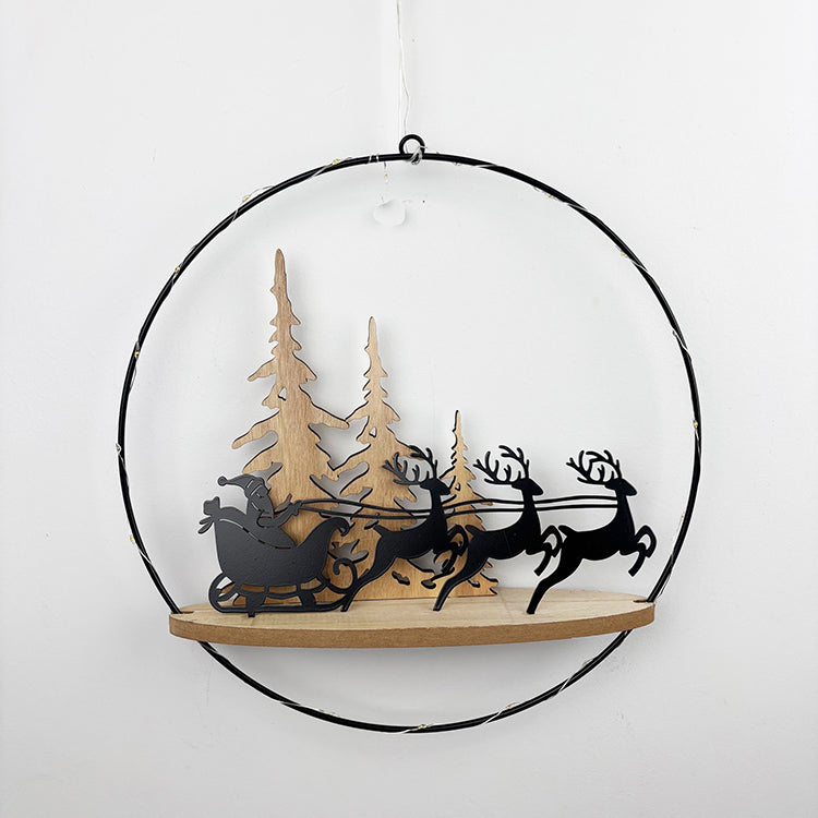 Photoframesandart LED Christmas Hanging Hoop
