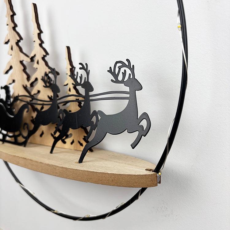 Photoframesandart LED Christmas Hanging Hoop