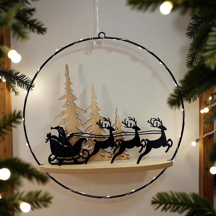 photoframesandart LED Christmas Hanging Hoop