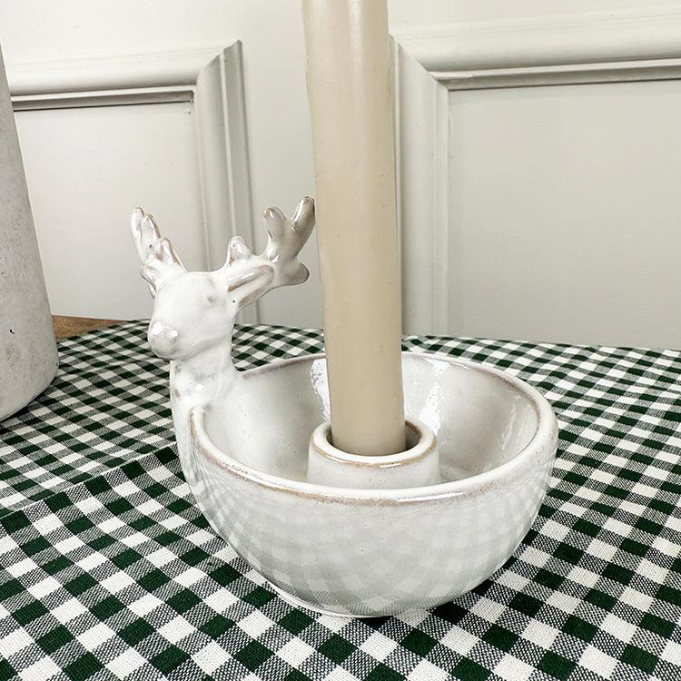 Photoframesandart Reindeer Candle Holder | Ceramic