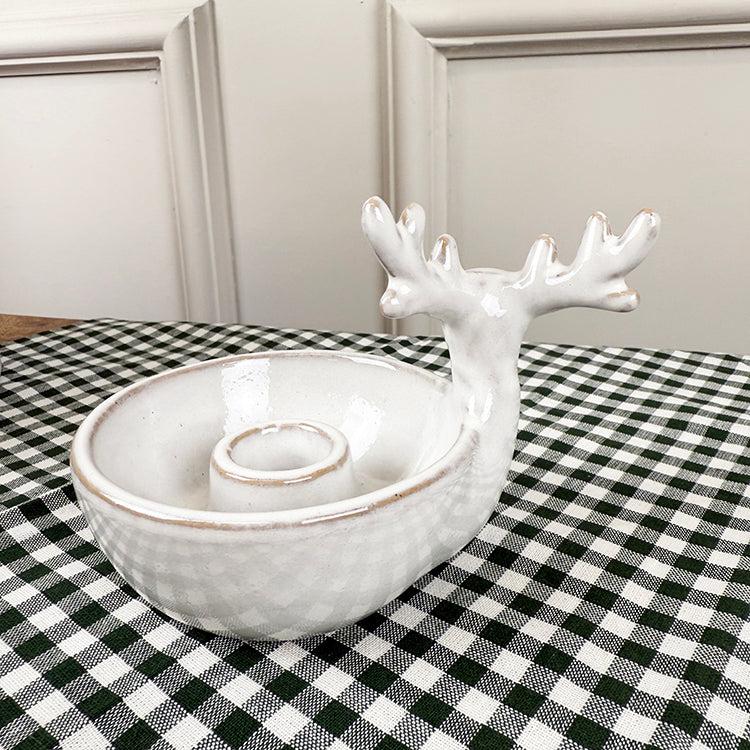 Photoframesandart Reindeer Candle Holder | Ceramic