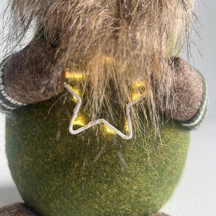 Photoframesandart Rustic Green Gonk | LED Star