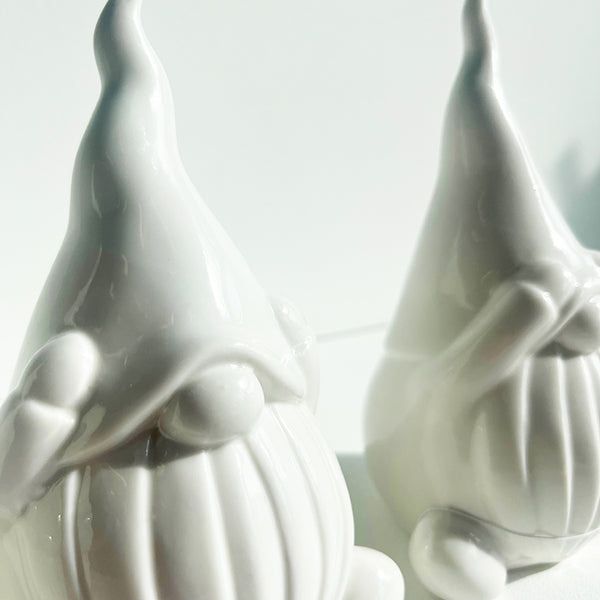 Photoframesandart White Ceramic Gonks | Set Of Three