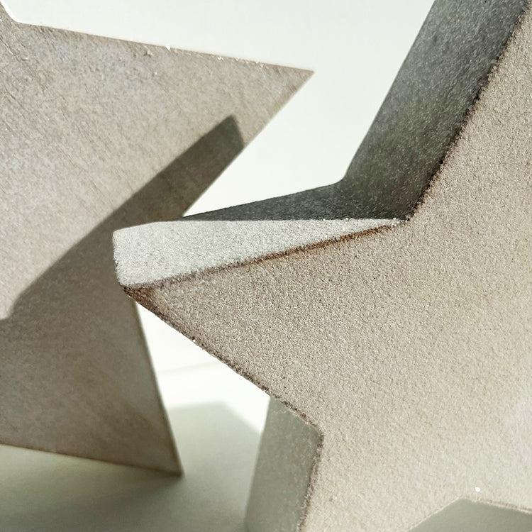 Photoframesandart White Glittery Stars | Wooden