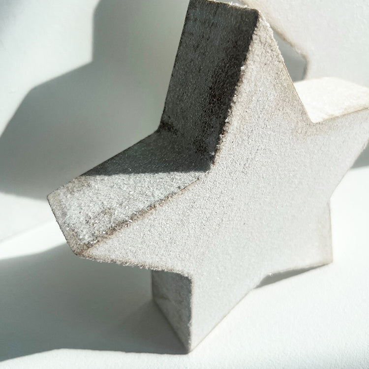 Photoframesandart White Glittery Stars | Wooden