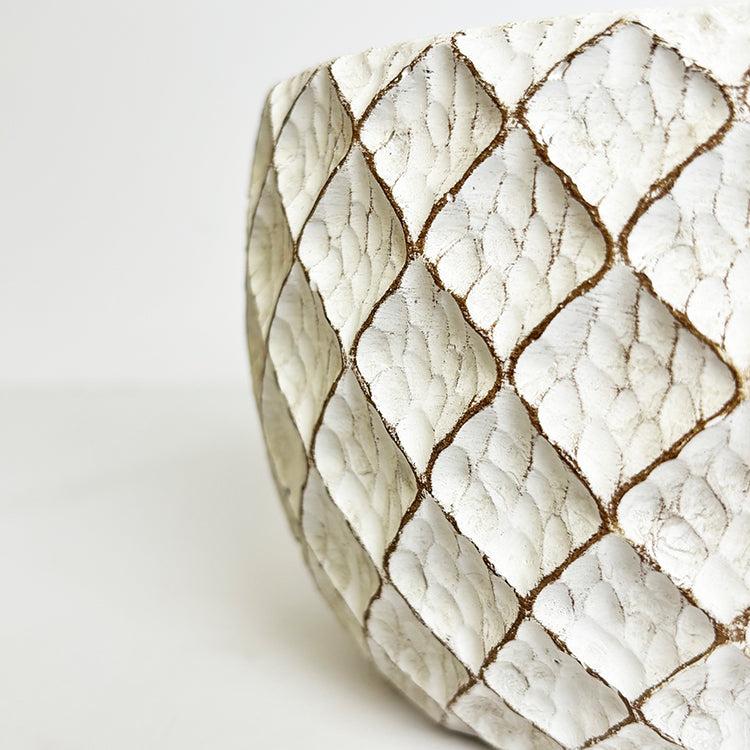 Photoframesandart White Trellis Pot | 10cm