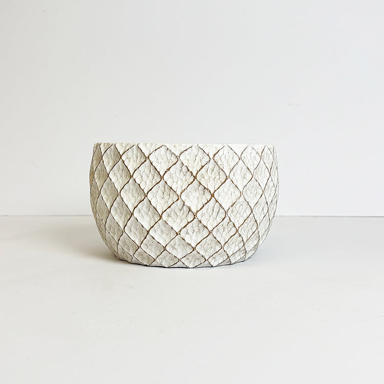 Photoframesandart White Trellis Pot | 10cm