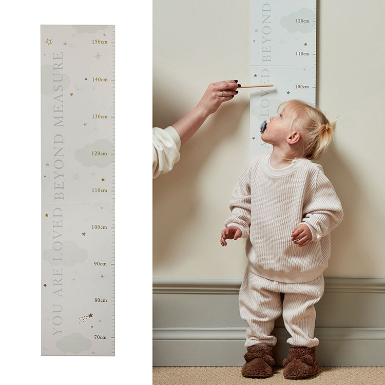 Photoframesandart Wooden Height Chart | Clouds