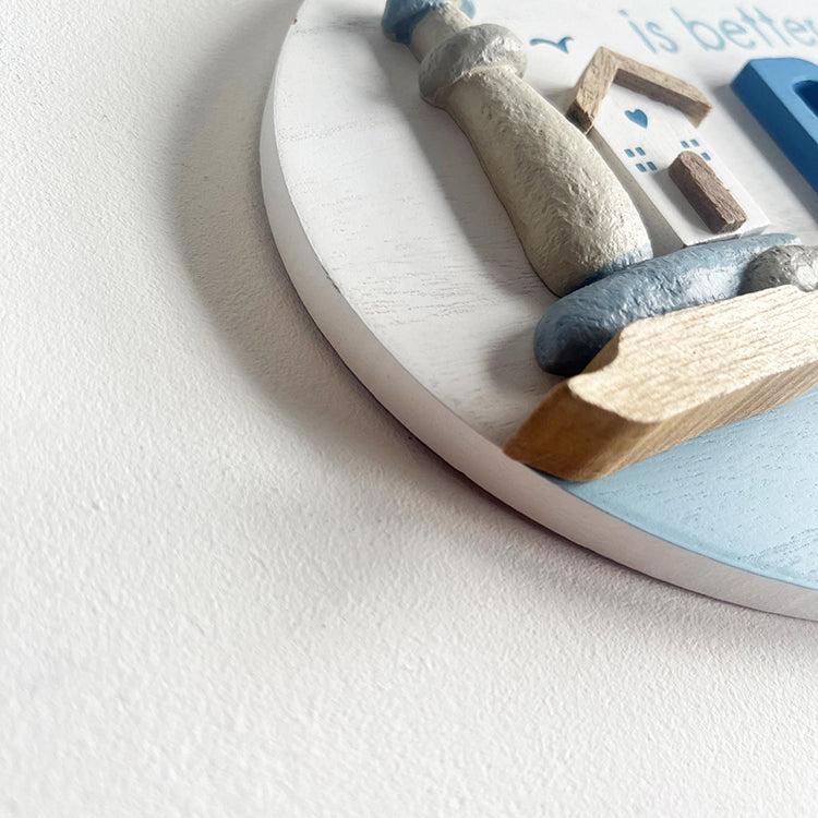 Photoframesandart Wooden Seaside Plaque | Oval