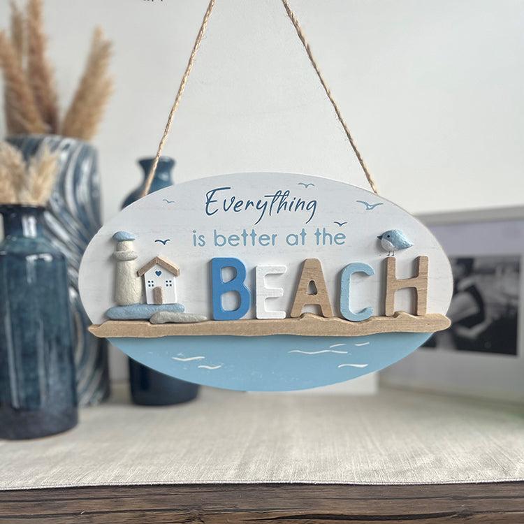 photoframesandart Wooden Seaside Plaque | Oval