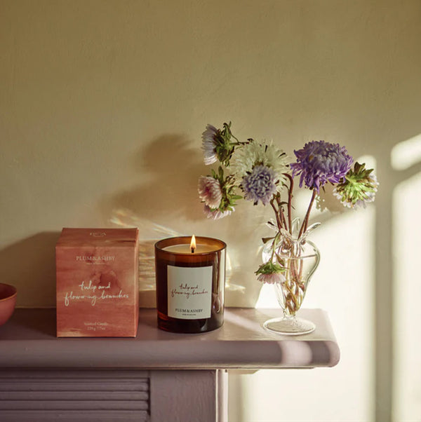 Photoframesandart Plum & Ashby Candle | Tulip & Flowering Branches