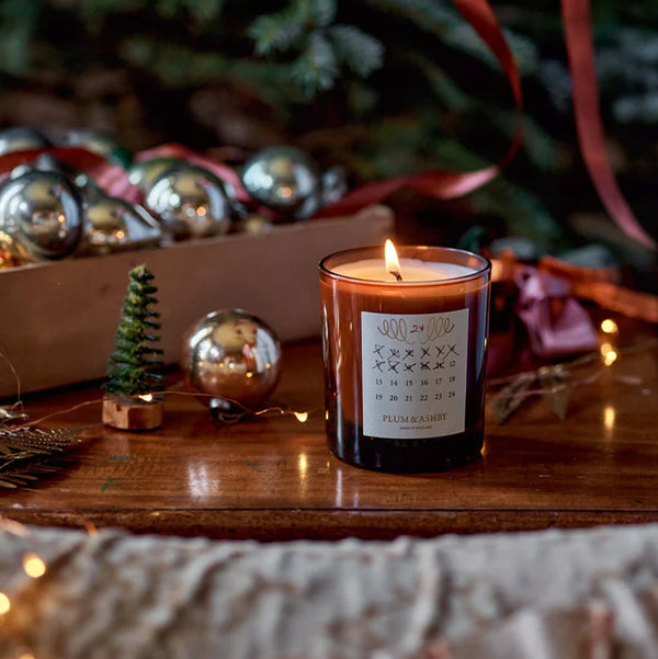 Photoframesandart Plum & Ashby Christmas Candle Advent Candle | Cedarwood And Pine Needles