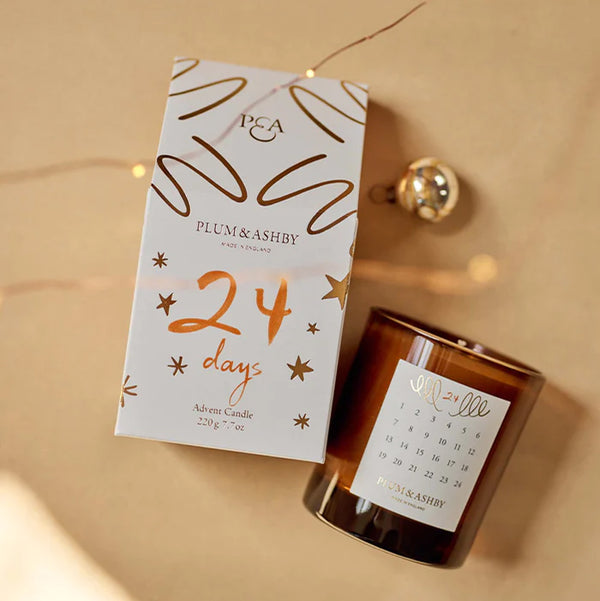 Photoframesandart Plum & Ashby Christmas Candle Advent Candle | Cedarwood And Pine Needles
