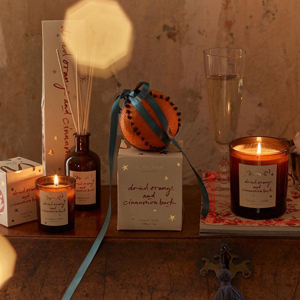 Photoframesandart Plum & Ashby Christmas Candle | Dried Orange & Cinnamon Bark