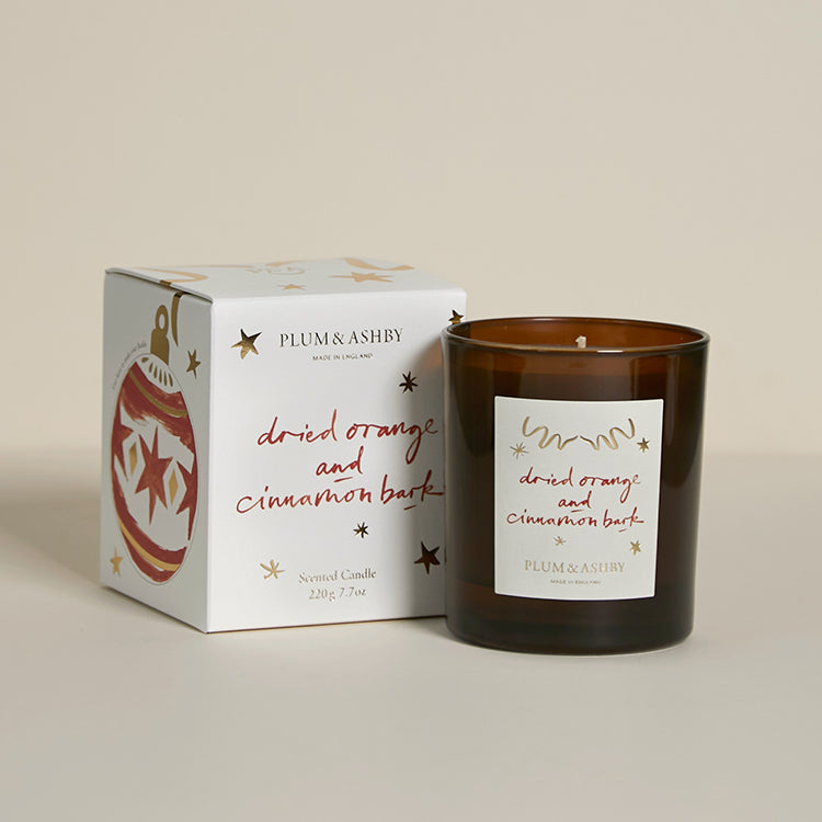photoframesandart Plum & Ashby Christmas Candle | Dried Orange & Cinnamon Bark