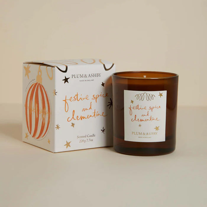 photoframesandart Plum & Ashby Christmas Candle | Festive Spice & Clementine
