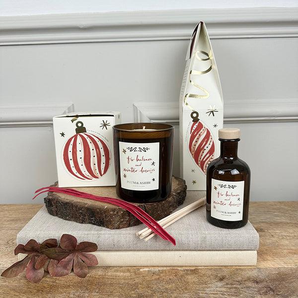 Photoframesandart Plum & Ashby Christmas Candle | Fir Balsam & Winter Berries