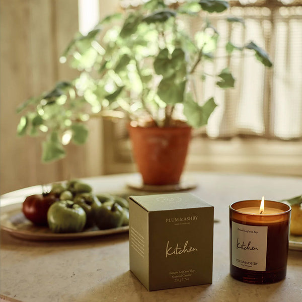 Photoframesandart Plum & Ashby Kitchen Candle | Tomato Leaf And Bay