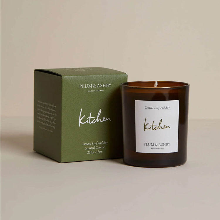 photoframesandart Plum & Ashby Kitchen Candle | Tomato Leaf and Bay