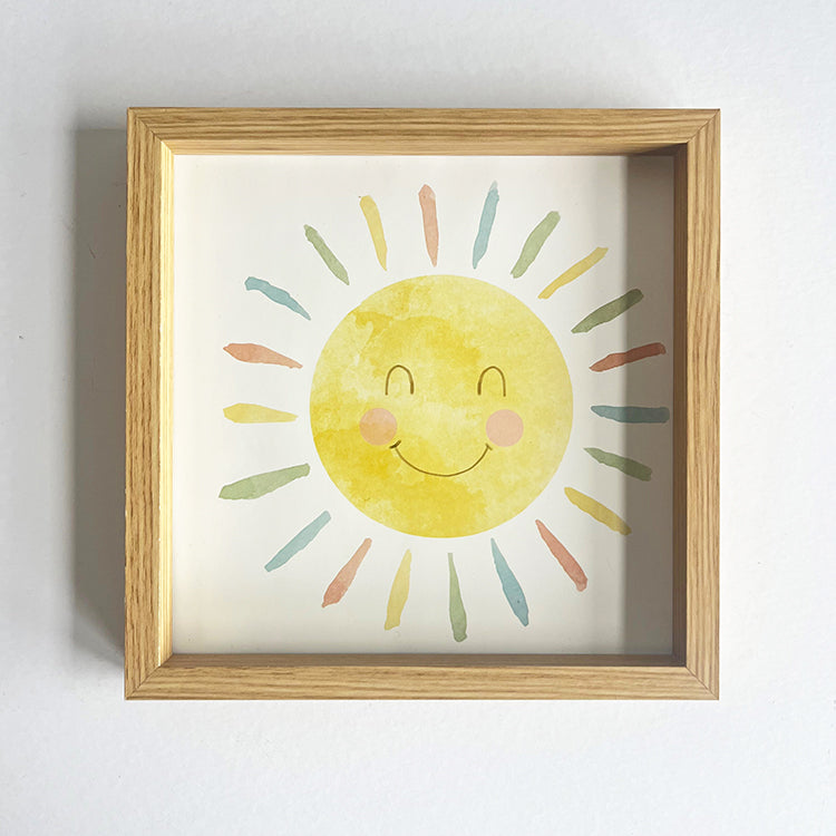 Photoframesandart Rainbow And Sunshine Nursery Framed Art | Set Of 3