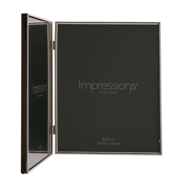 Photoframesandart Silver Plated Fine Double Hinged Photo Frames | 10x8"