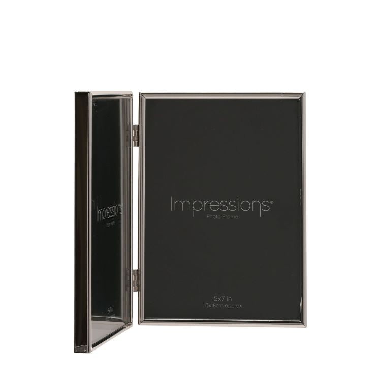 Photoframesandart Silver Plated Fine Double Hinged Photo Frames | 7X5"