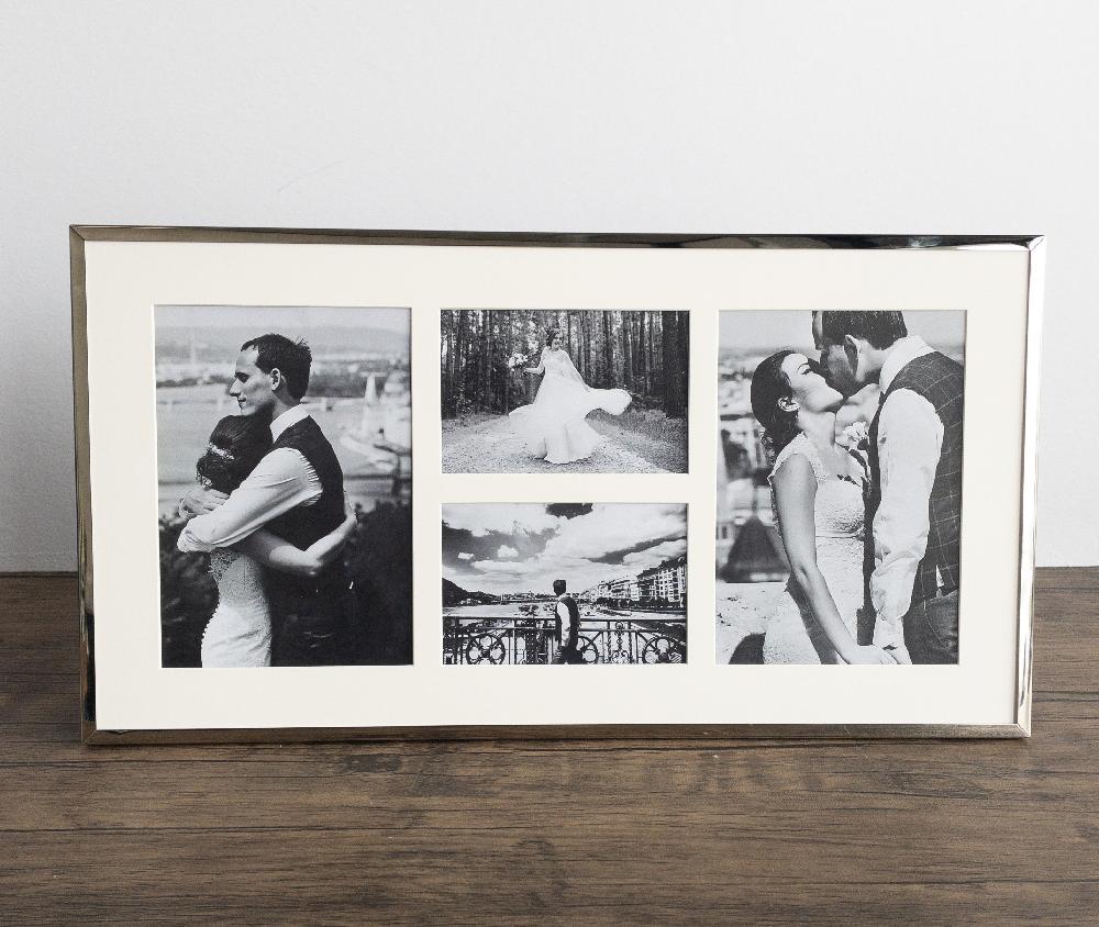 Photoframesandart Silver Plated Fine Multi Photo Frame - 4 Apertures