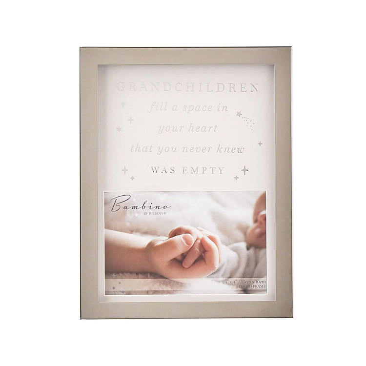 Photoframesandart Silver Plated Grandchildren Photo Frame