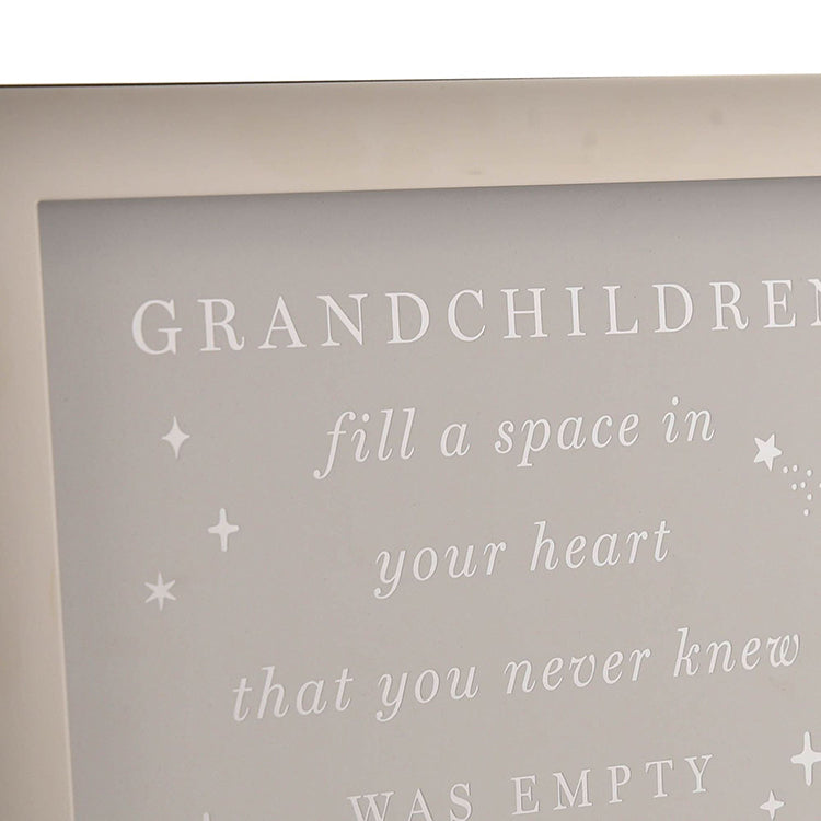 Photoframesandart Silver Plated Grandchildren Photo Frame