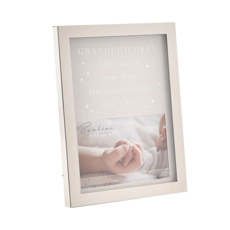 photoframesandart Silver Plated Grandchildren Photo Frame