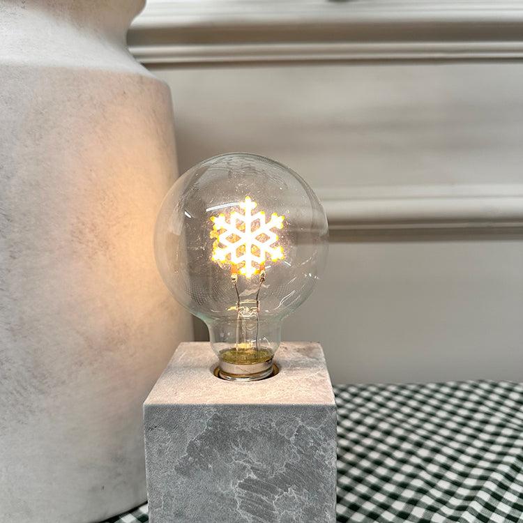 Photoframesandart Snowflake Light Bulb Table Light | LED