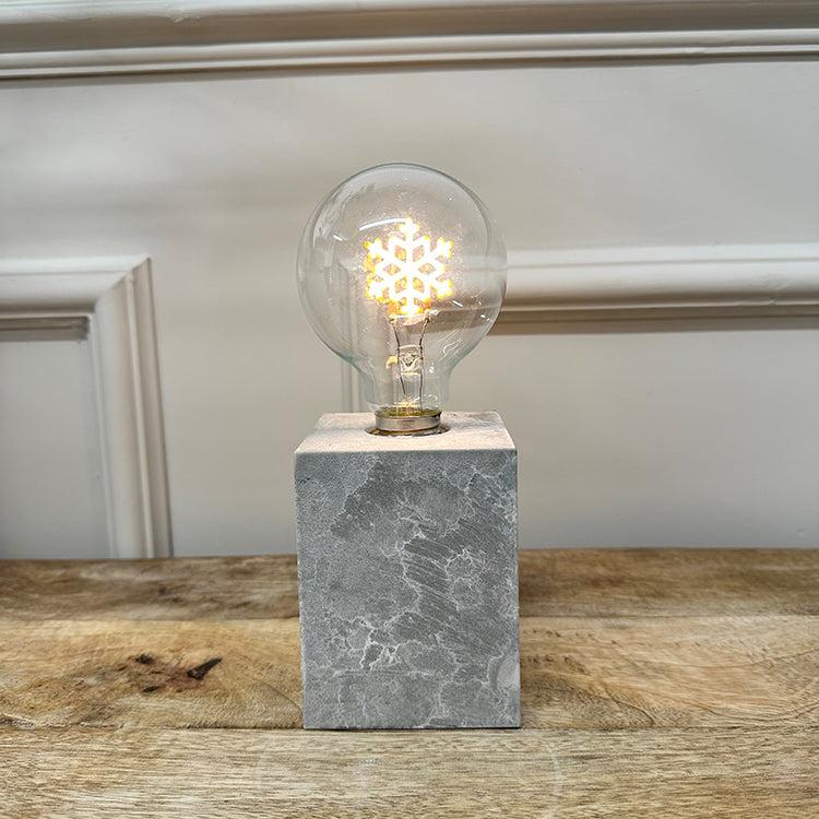 Photoframesandart Snowflake Light Bulb Table Light | LED