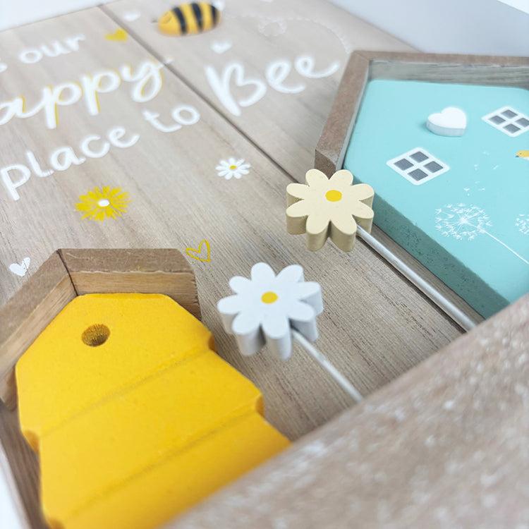 Photoframesandart Spring Wooden Houses Wall Plaque | 2 Colours