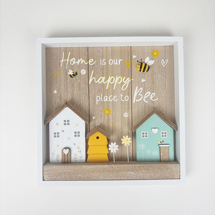 photoframesandart Spring Wooden Houses Wall Plaque | 2 Colours