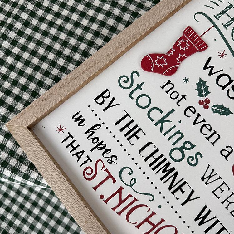 Photoframesandart Twas The Night Before Christmas | Wooden Plaque