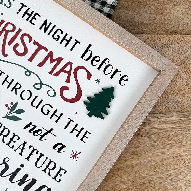 Photoframesandart Twas The Night Before Christmas | Wooden Plaque