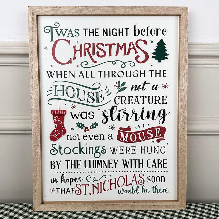 photoframesandart Twas The night Before Christmas | Wooden Plaque