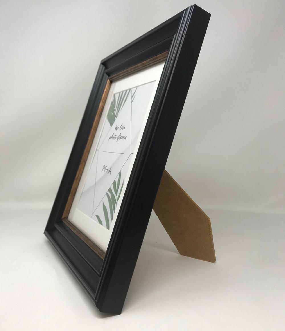 Photoframesandart Vintage Black Shabby Chic Photo Frame - 10x8" For 8x6" With A Soft Cream Mount