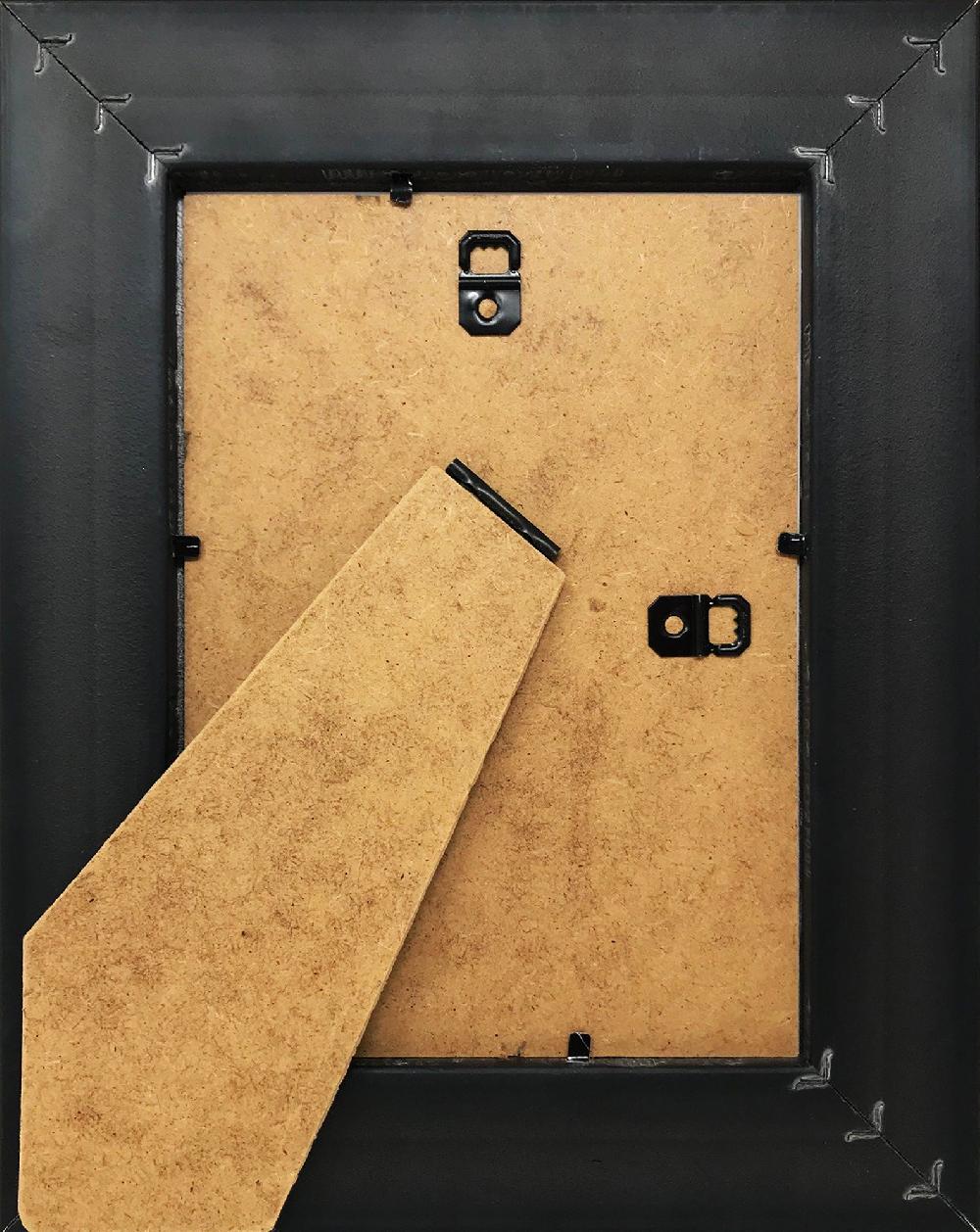 Photoframesandart Vintage Black Shabby Chic Photo Frame - 8x6" For 6x4" With A Soft Cream Mount