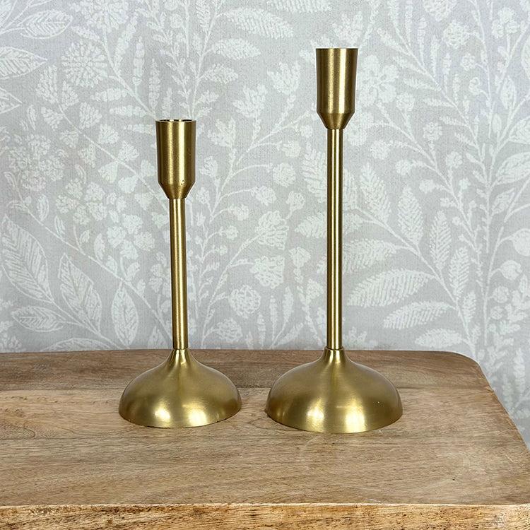 Photoframesandart Vintage Style Metal Candlesticks | Gold