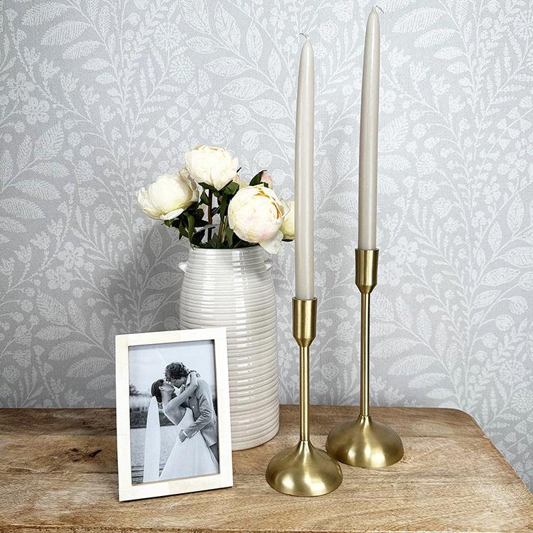 Photoframesandart Vintage Style Metal Candlesticks | Gold