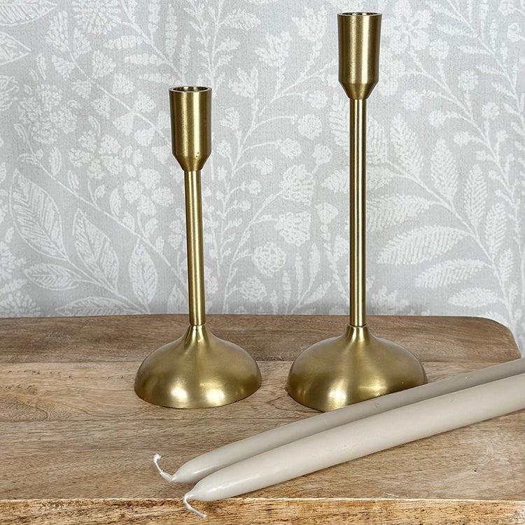 photoframesandart Vintage Style Metal Candlesticks | Gold