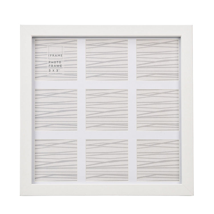 photoframesandart White Collage Frame | 9 3x3" Apertures