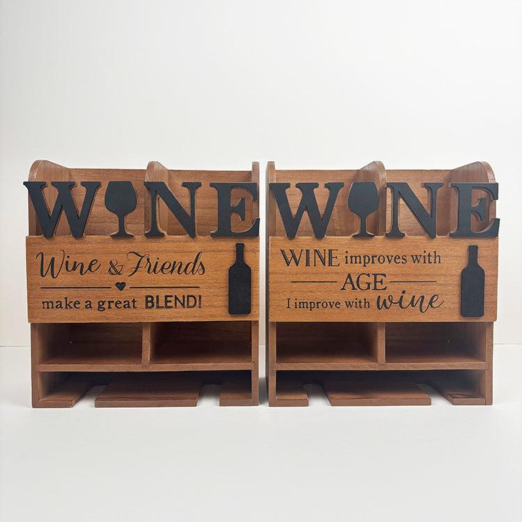 photoframesandart Wine Bottle & Glass Holder | 2 Styles