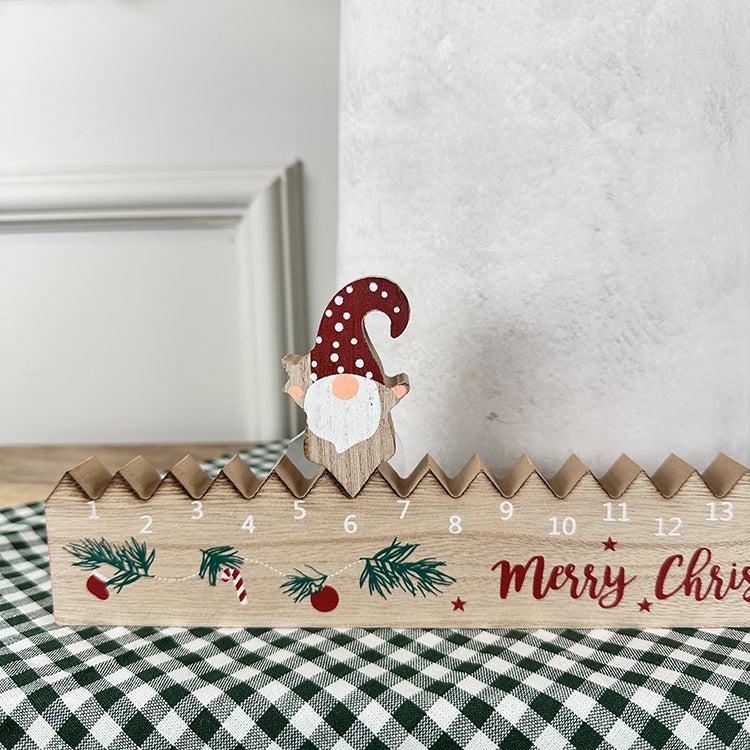 Photoframesandart Wooden Christmas Advent Decoration | Merry Christmas Gonk