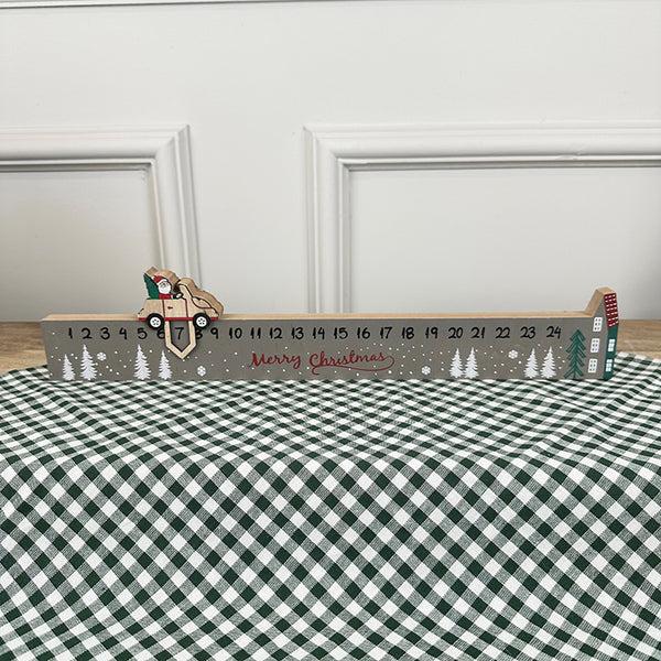 Photoframesandart Wooden Christmas Countdown Decoration | Car