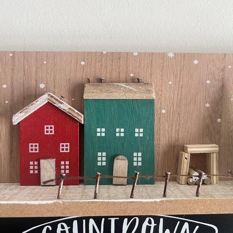 Photoframesandart Wooden Christmas Countdown Decoration | Village