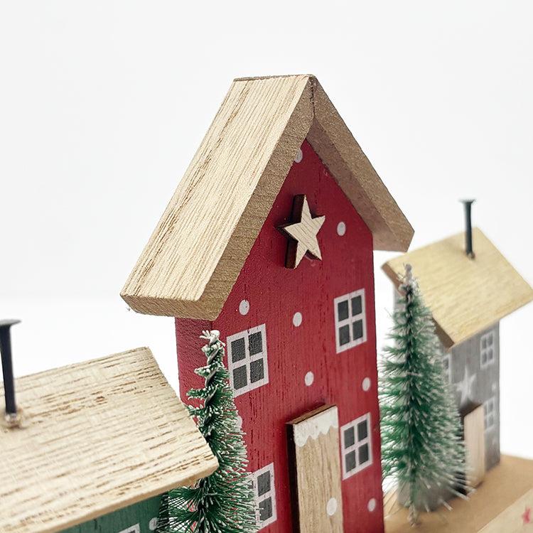 Photoframesandart Wooden Christmas Street | Merry Christmas