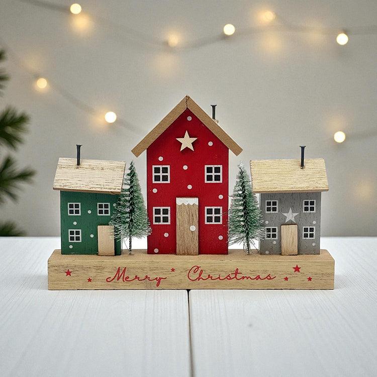 photoframesandart Wooden Christmas Street | Merry Christmas